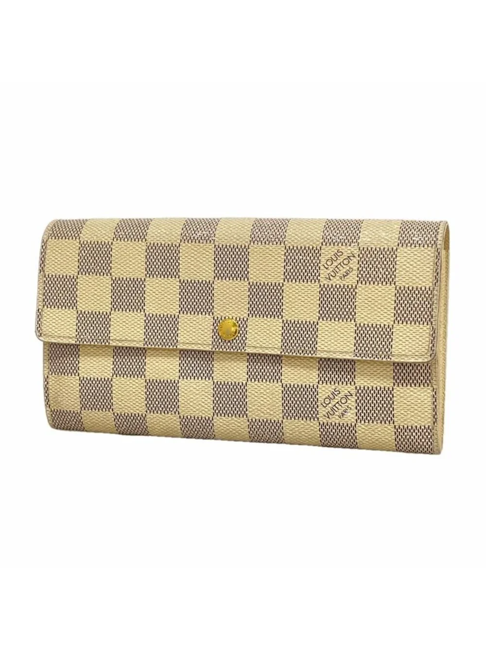 Louis Vuitton Wallet Damier Azur Portefeuille Sarah White